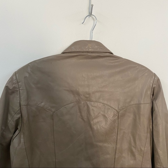 Vintage Western Style Leather Jacket Blazer - Picture 8 of 16